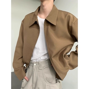 W9509-P60网图现货设计感行政夹克简约百搭斜纹西装夹克外套