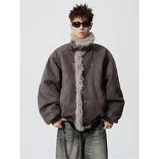 706-LK8181-P118现货冬季座山雕加厚棉服大翻领毛绒外套，男装棉衣，星座706