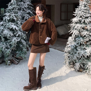 2025新款冬季新品！正反两穿高级感皮毛一体棉服外套,棉衣/棉服,1C151