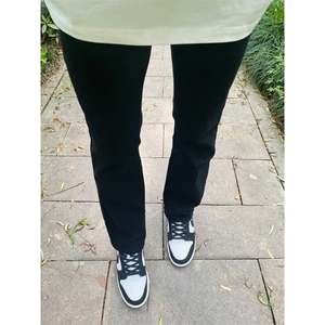 【有货】黑色牛仔裤男美式高街cleanfit微喇裤子N083HH-特P32图片