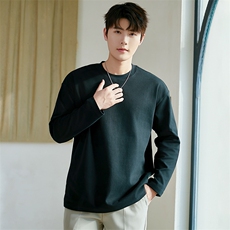 纯色春秋男款套头纯色修身卫衣衣时尚打底衫23T081-P48，男装卫衣，电商A355（原A415）