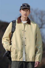 男士外套春秋季休闲潮牌翻领男2026新款撞色夹克上衣薄HS8522-P70，男装夹克，星座1206（原A206）