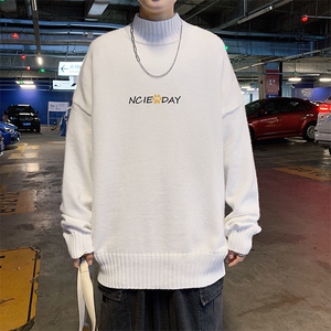 M18090-P45 加绒款-P65半高领毛衣男士大码针织衫男毛线衣男线衫图片