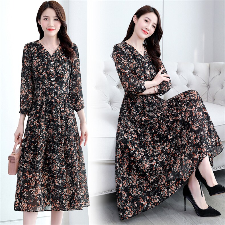 罗得堡2021春装新款时尚连衣裙6010，女装连衣裙，罗得堡