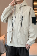 春季现货中性风大码户外夹克男连帽冲锋衣外套DSA157B-J152-P60，男装夹克，电商A157B