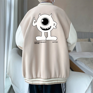 摇粒绒棒球服男大码开衫卫衣男夹克 BF86327-P65图片