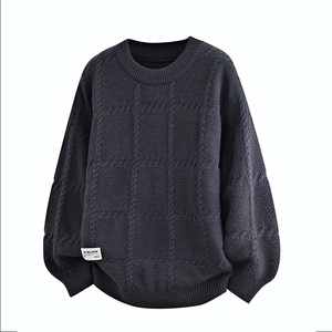 2024【新品】秋冬加绒圆领毛衣男士针织打底衫潮流-M5147-P45图片
