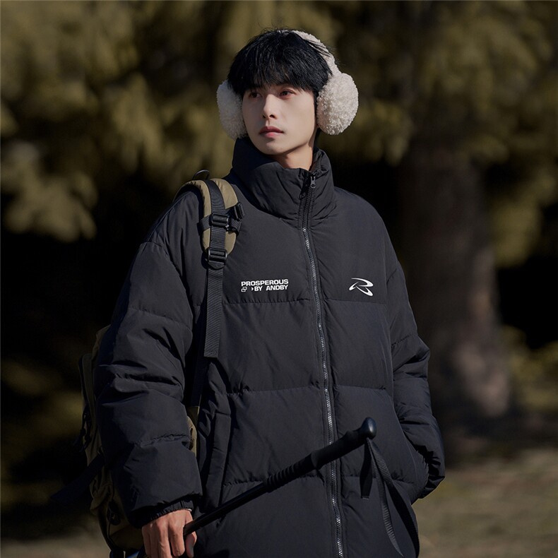 山系港风字母印花时尚宽松休闲立领棉服A247-MY82535特批85控138,男装棉衣,电商A247