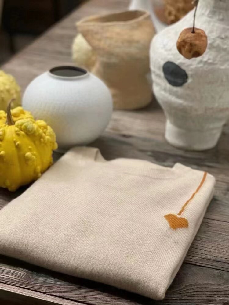 时尚百搭纯毛爱心提花毛衣舒适保暖显瘦圆领针织衫,针织衫/毛衣,鑫之绒