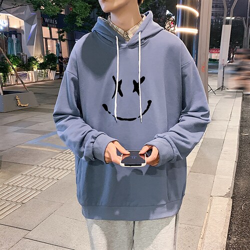 WY2190-P35 加绒款-P40 纯棉连帽卫衣男大码运动帽衫宽松薄外套男图片