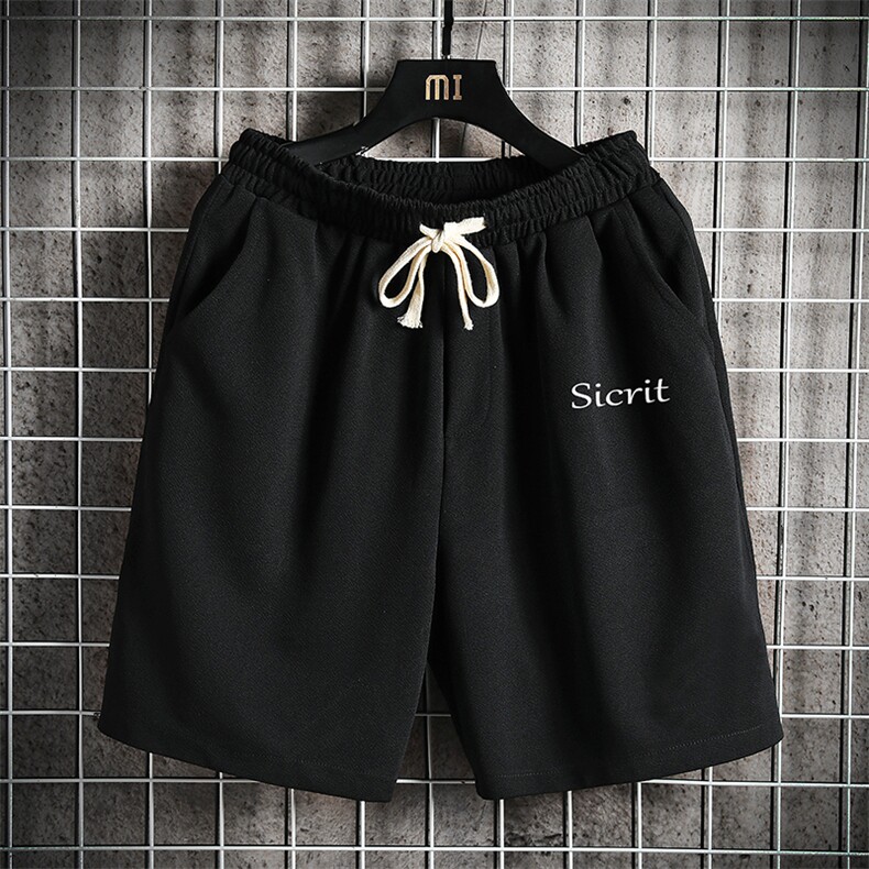 MK37098-P15冰丝短裤男士大码宽松休闲五分裤男运动中裤网格,男装休闲裤,电商A040A