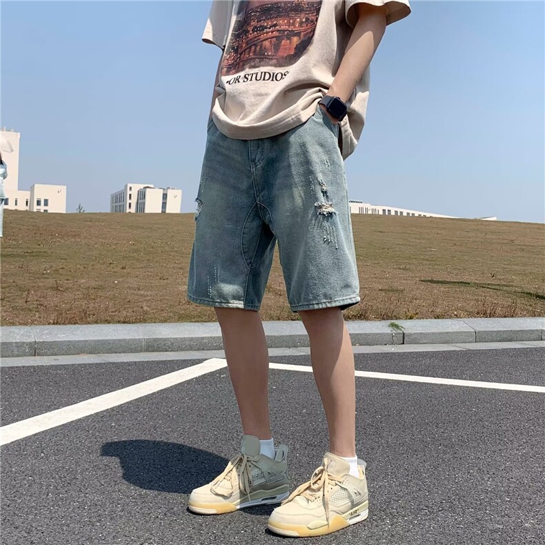 青春流行ins男原宿美式vibe裤子直筒水洗拉链牛仔裤潮ND54P36,男装牛仔裤,星座1116-2