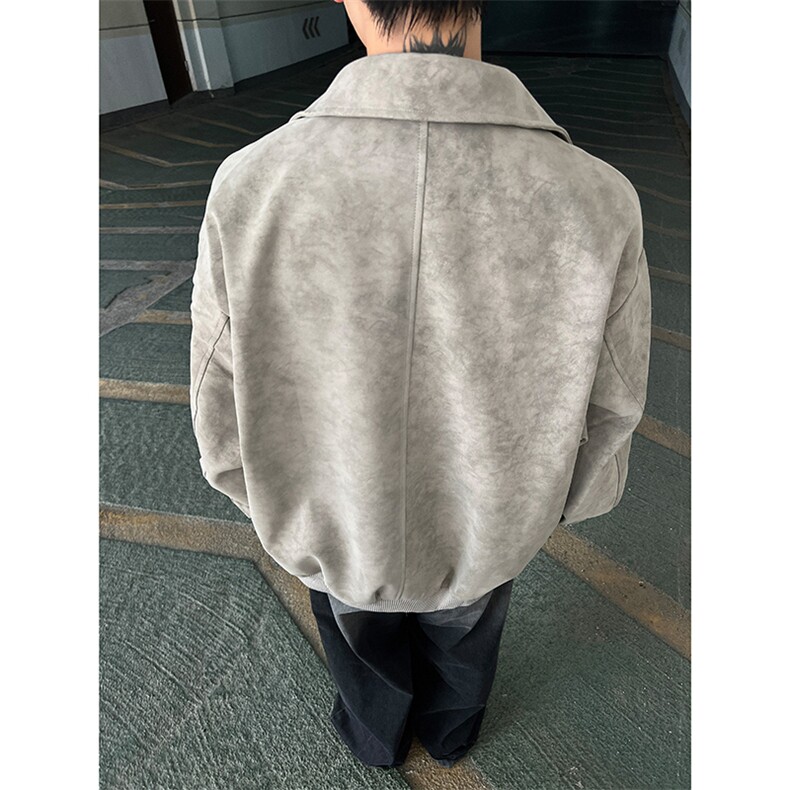 PY2503/特P75秋装新款宽松皮衣皮夹克男休闲百搭潮流痞帅上衣外套,男装夹克,电商B210