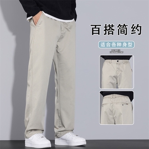 牛仔裤男士秋季直筒休闲裤潮牌宽松百搭弹力阔腿长裤K6683-P52图片