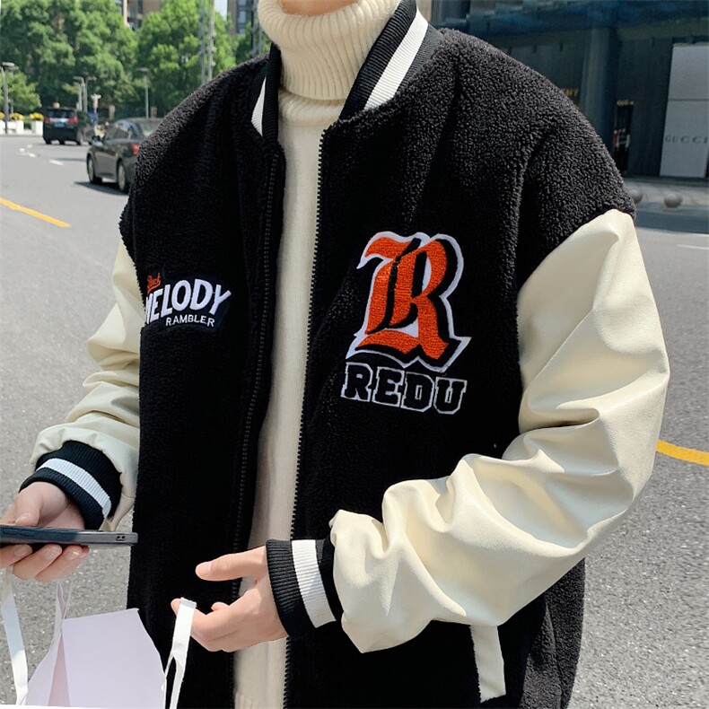 冬季青少年潮羊羔绒棉服加绒休闲棉衣外套男女8890-P115控价138,男装棉衣,电商A441-1