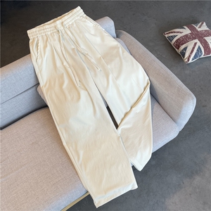 混纺松弛垂感拖地休闲裤，A061-AX10001-特P28-平铺图图片
