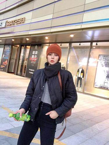 压线立领90羽绒SML，女装，尚映