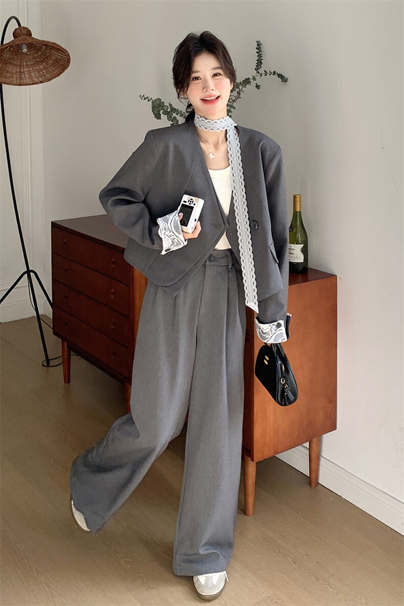 新品面料已下小西装两件套送飘带2C032321P185K258,女装套装/套裙,2C032