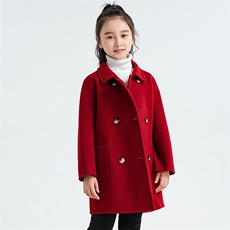 儿童羊毛大衣羊毛秋冬保暖简约休闲时尚，童装儿童羊毛衫，六一童装