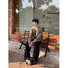 开衬毛衣简约日系时尚新款流行潮流慵懒原宿百搭513AMY2679P53，男装针织衫/毛衣，星座513A