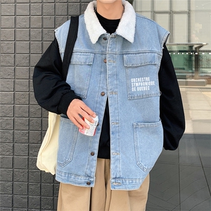 MJ231J-p68-限价98 M-5XL抖音情侣棉马甲加绒大码羊羔毛cityboy图片