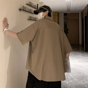 短袖衬衫春款男港风潮流C8803P28，男装衬衫，星座1116-2