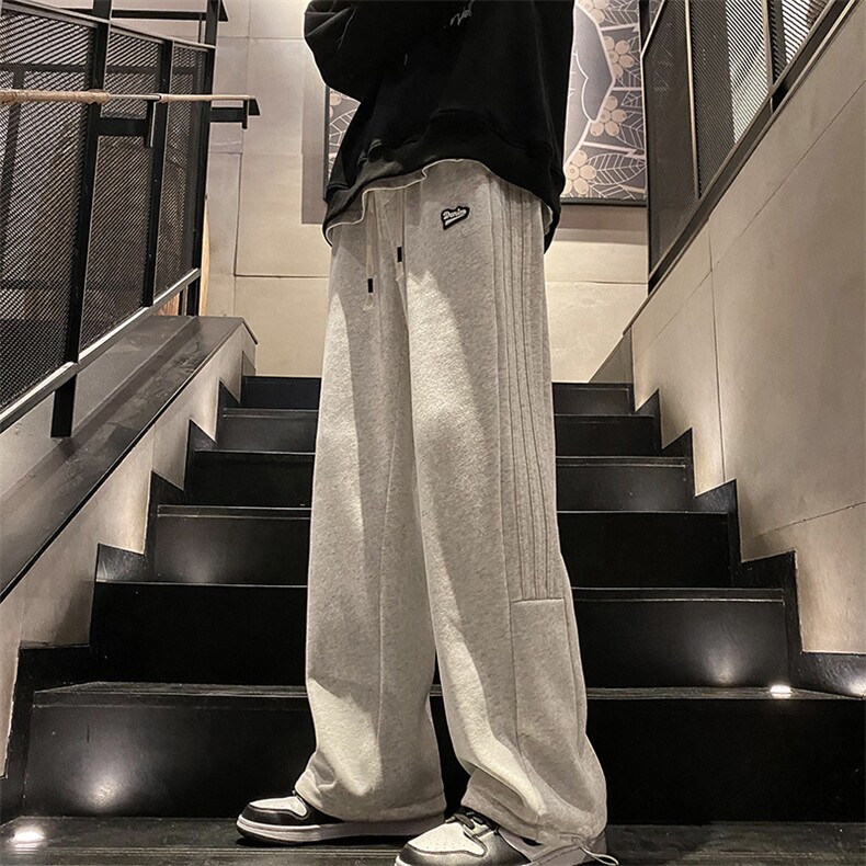 2024春款休闲运动卫裤男美式针织直筒裤子715-6-BX09P55（控78）,男装休闲裤,星座715-6