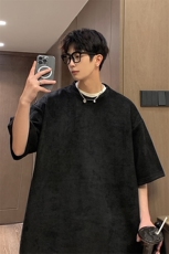 1港风模麂皮绒大码M-5XL短TDT8766P23DK8767P32套装TZ8757P55，男装休闲套装，星座226-2