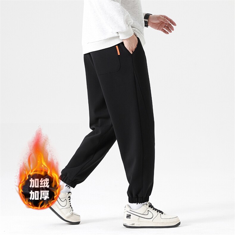 2305加绒/P55休闲裤男美式大码宽松潮男百搭长裤子卫裤男M-8XL,男装休闲裤,星座1204