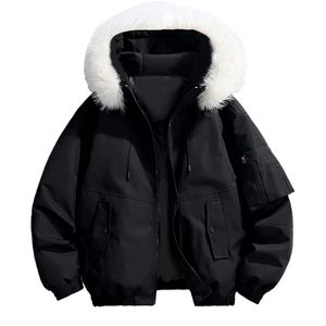 美式座山雕毛领羽绒服男冬季加厚棉衣情侣棉服外套MY2525-P100图片