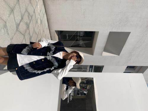 漏肩牛仔衬衫，女装衬衫，肆尔