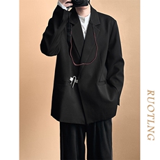 现货铁扣高级感西装外套宽松休闲设计感西服A351-AX2480-P125，男装西服套装，电商A351