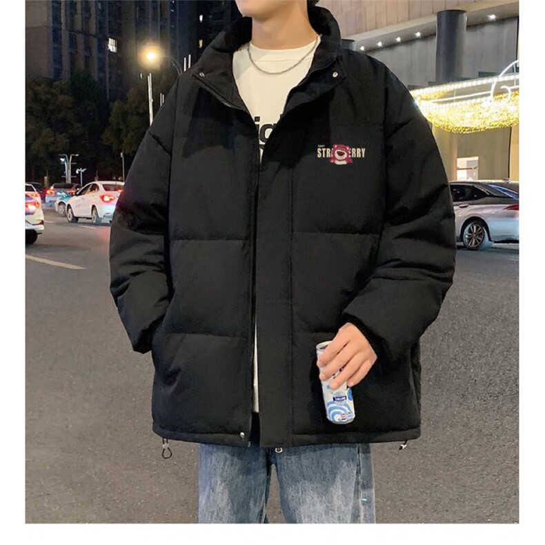 新款棉衣男冬季防水棉袄外套青少年宽松立领潮牌面包服,男装棉衣,星座1013-1