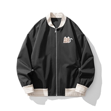 定制螺纹小恶魔印花大码M-5XL夹克男聚酯纤维JK78152P85控138，男装夹克，星座226-1