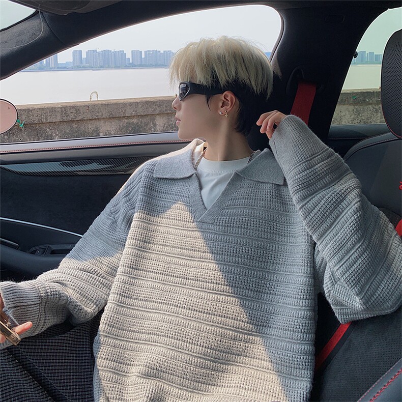 毛衣男秋冬新款港风宽松针织毛衫MYA8-P58，男装针织衫/毛衣，星座214-3