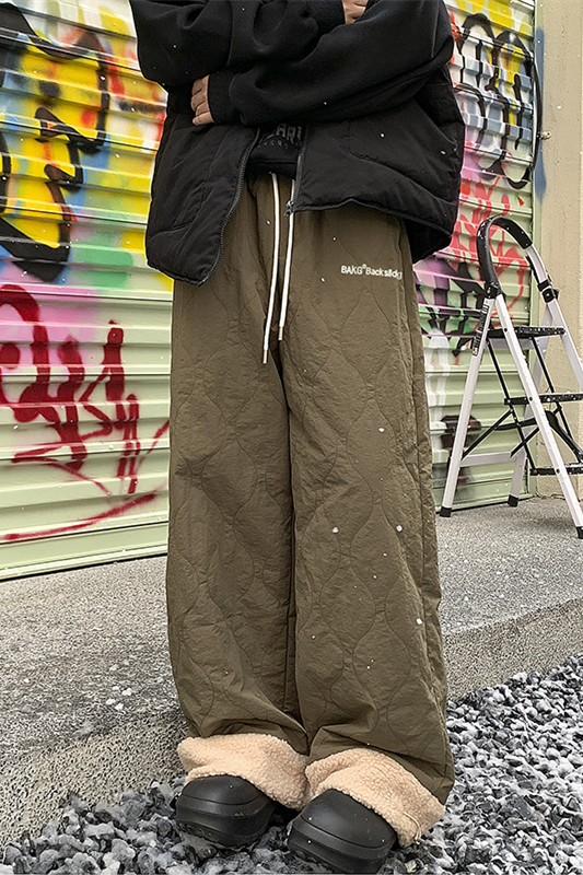 新款加绒加厚葫芦纹夹棉休闲裤XZ604-K119-特P50控88,男装休闲裤,星座604