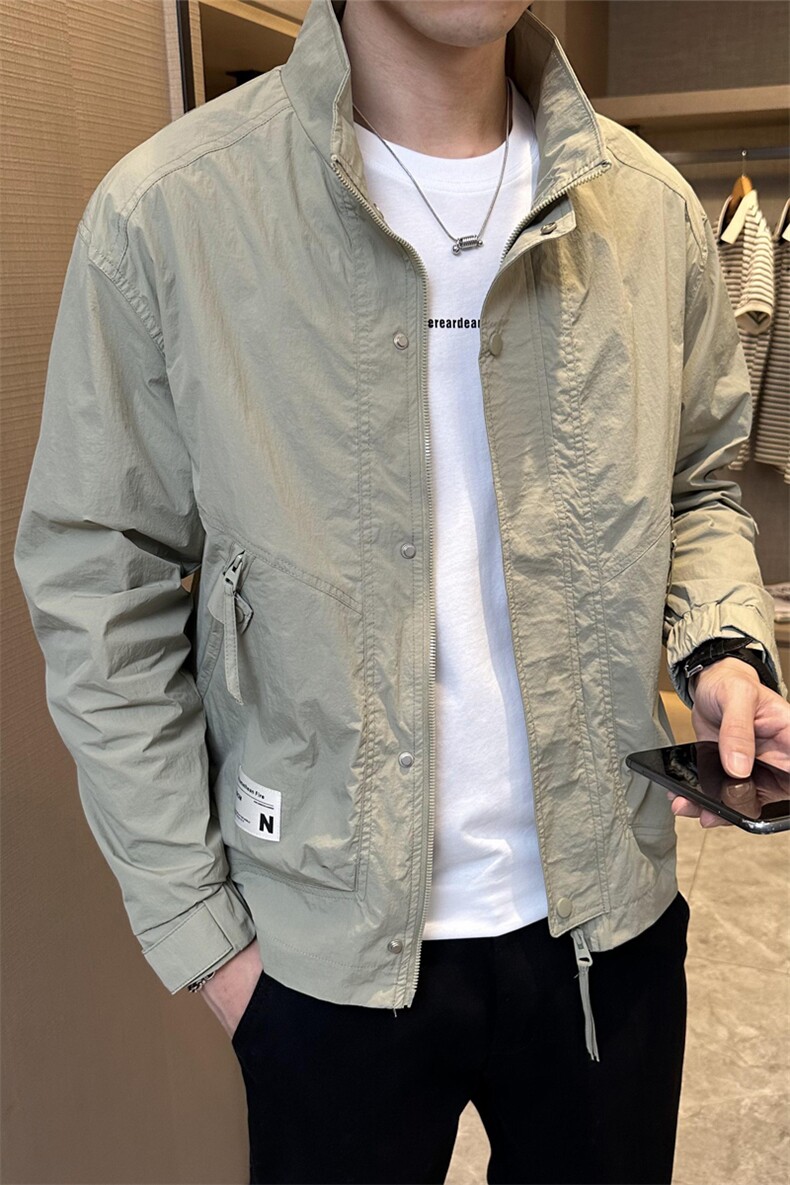 夹克男休闲夹克时尚潮流立领上衣外套DS-A329-FL2313-P90,男装夹克,电商A329