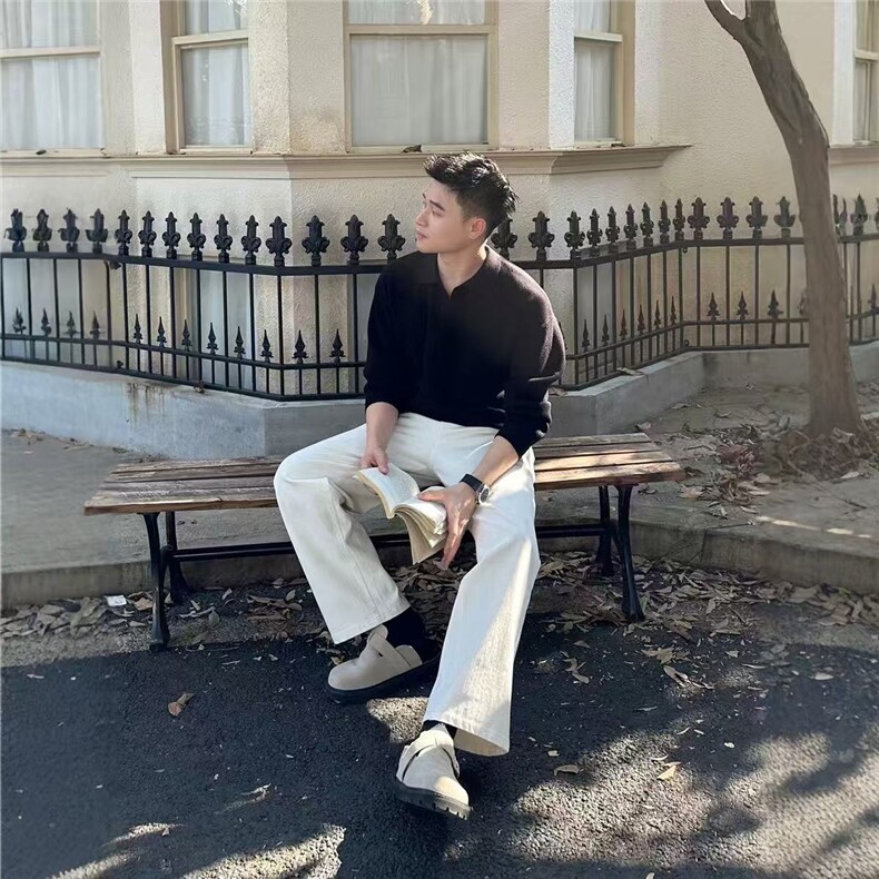 网图慎用B216MY5162P65秋冬男海鸥领老钱风毛衣针织衫，男装针织衫/毛衣，电商B216（原B302）