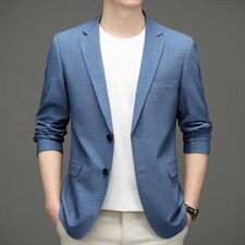 西服男薄款中年休闲西装外套男单西上衣便西2023春秋季新款时尚，男装西服，电商B212（原钱塘6029）