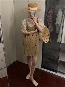 韩版吊带?精致小衫图片