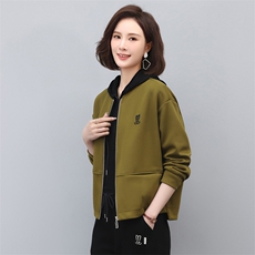 2023年秋季新款潮韩版棒球服女宽松显瘦百搭短外套女士短款开衫棉，女装短外套，简韵佳