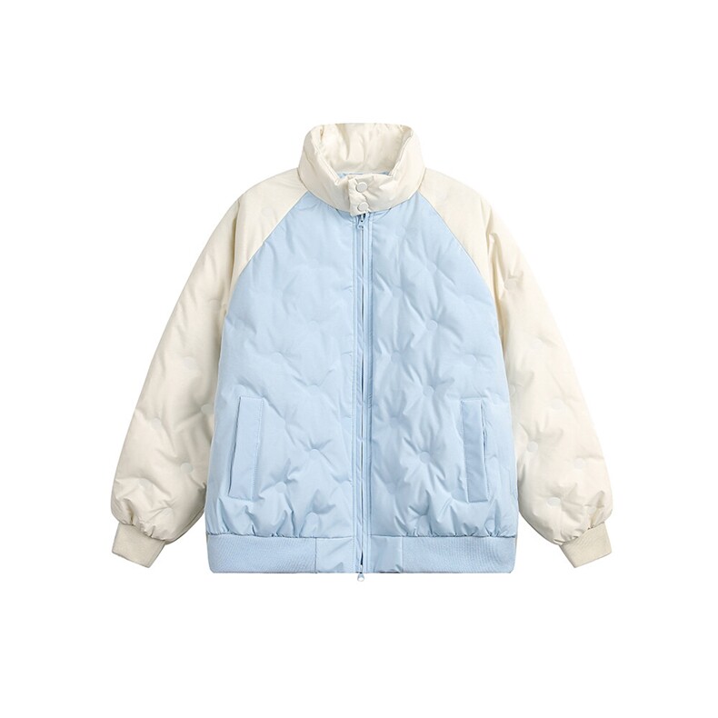 2025冬款拼色立领立体压花直充羽绒服-5623-348,男装羽绒服,电商S012（CATTEE）