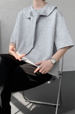 T10122-特批35控68高品质宽松设计感夏季百搭痞帅大码T恤短袖，男装T恤，电商A059