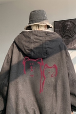 控价158牛仔棉衣男大码加绒羊羔绒牛仔棉服男棉袄NM53378-P140，男装棉衣，电商A040