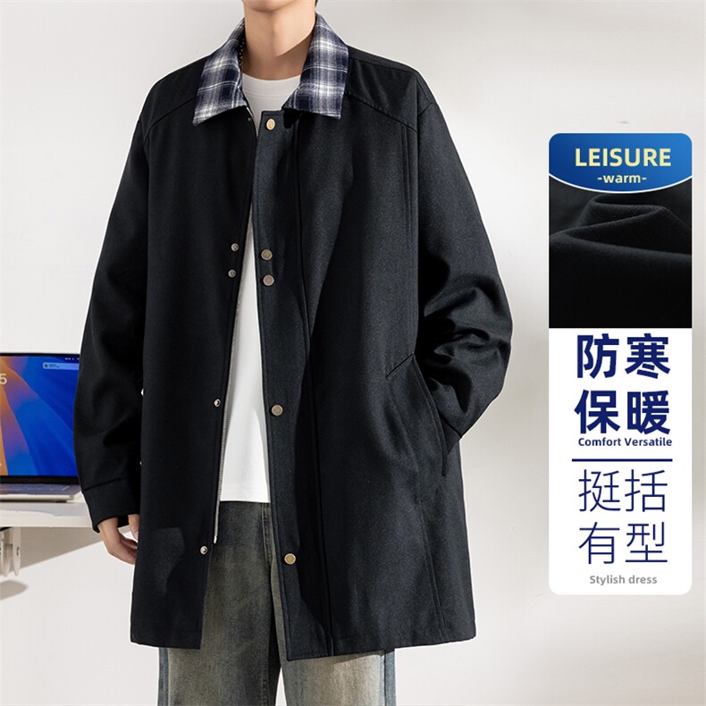 大码休闲翻领风衣外套8569-P80控169大码元,男装风衣,星座209