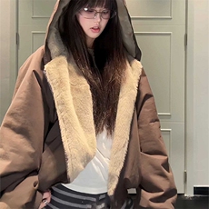 两面穿现货重磅短款座山雕棉衣男女双面穿毛毛绒棉服加厚外套，男装棉衣，电商A486
