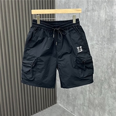 美式休闲短裤男士夏季薄款2025新款工装风潮牌宽松直筒运动五分裤，男装休闲裤，电商B212（原钱塘6029）