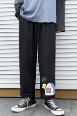 K43137-P25加绒款-P35休闲裤男士大码宽松九分运动裤男裤男直筒，男装休闲裤，电商A040