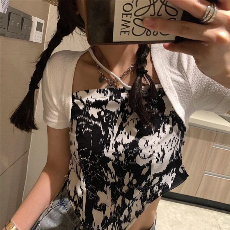 假两件抹胸t，胸罩，XTZ style