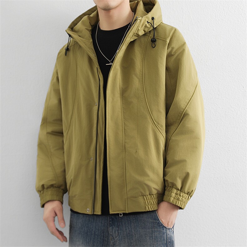 翻领夹克男棉服秋冬加厚保暖拼接棉衣夹短款防水飞行员外套,男装夹克,星座914